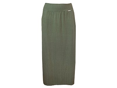 Teplá maxi sukně v olivové barvě - vel.38